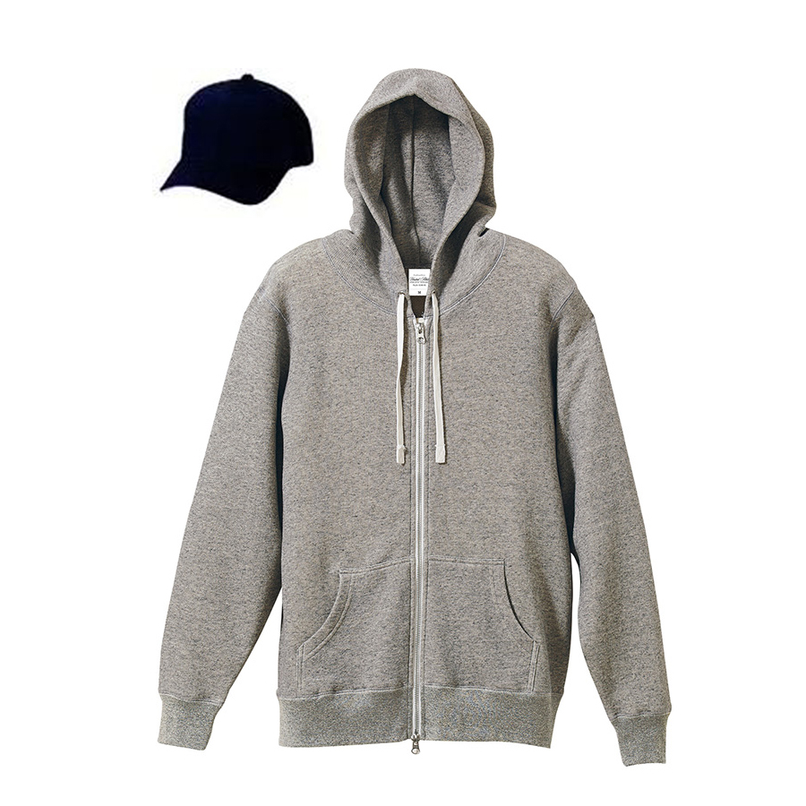 FF 8.4oz フルジップパーカー+コットンキャップ コーディネートセットアップ