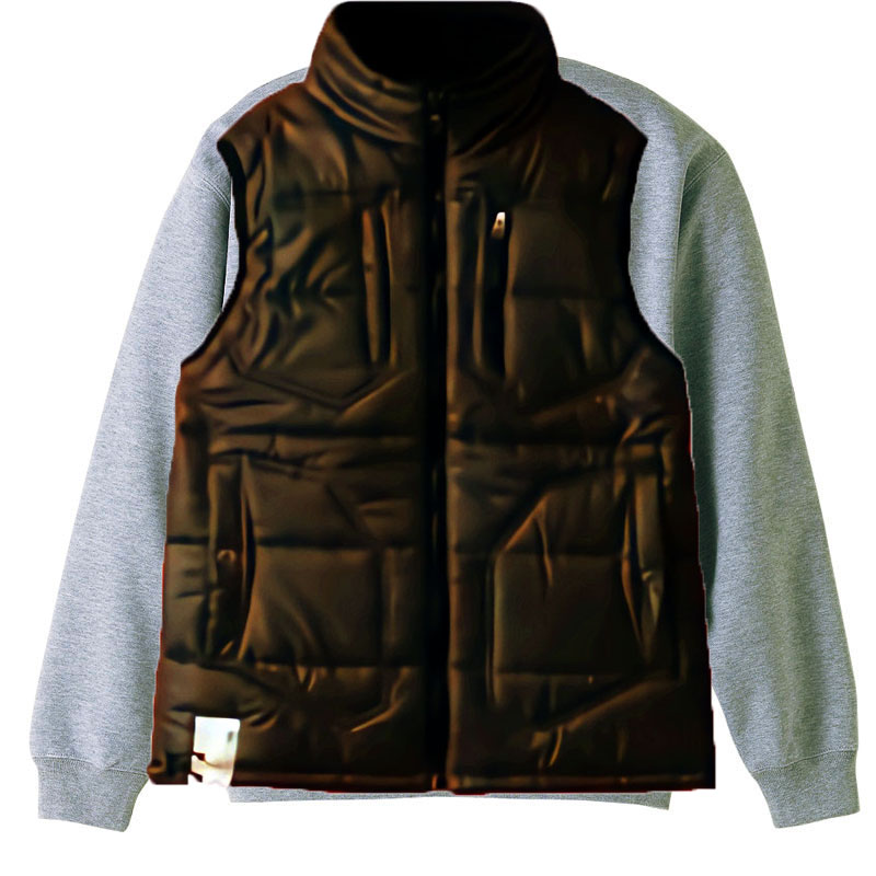 ベスト重ね着コーデ 10.0oz クルーネックトレーナー+防寒ベスト M～LL(XL)サイズ