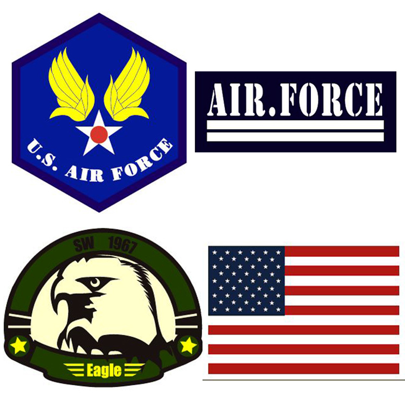 4 USAF Patches  #1 - "AIR FORCE" etc
