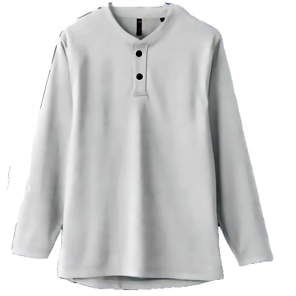 G.GROUND 6.5oz 長袖ヘンリーネックシャツ+コットンカーディガン コーディネート