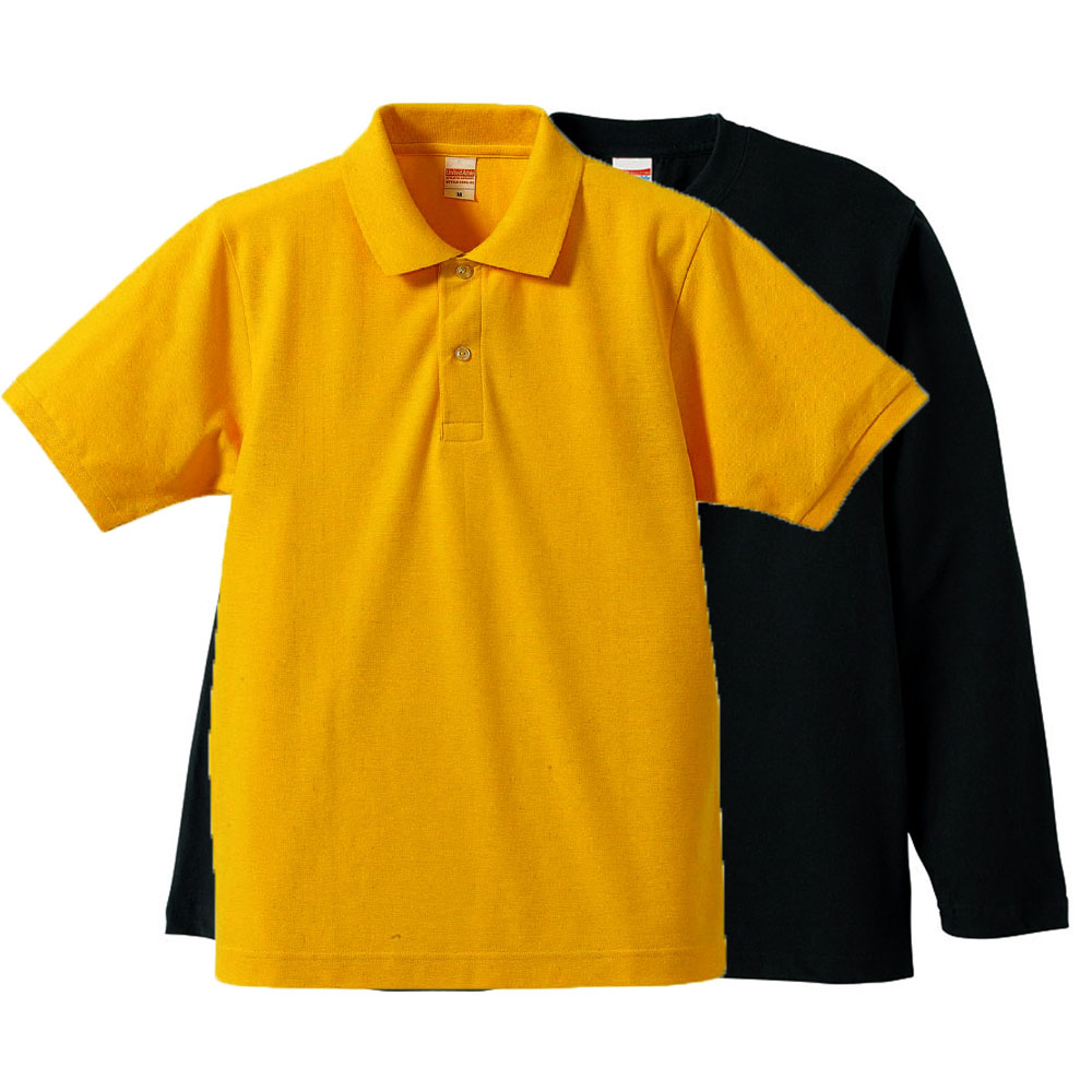 ユナイテッドアスレ カラー長袖Tシャツ+半袖ポロシャツ 重ね着コーデ Lサイズ