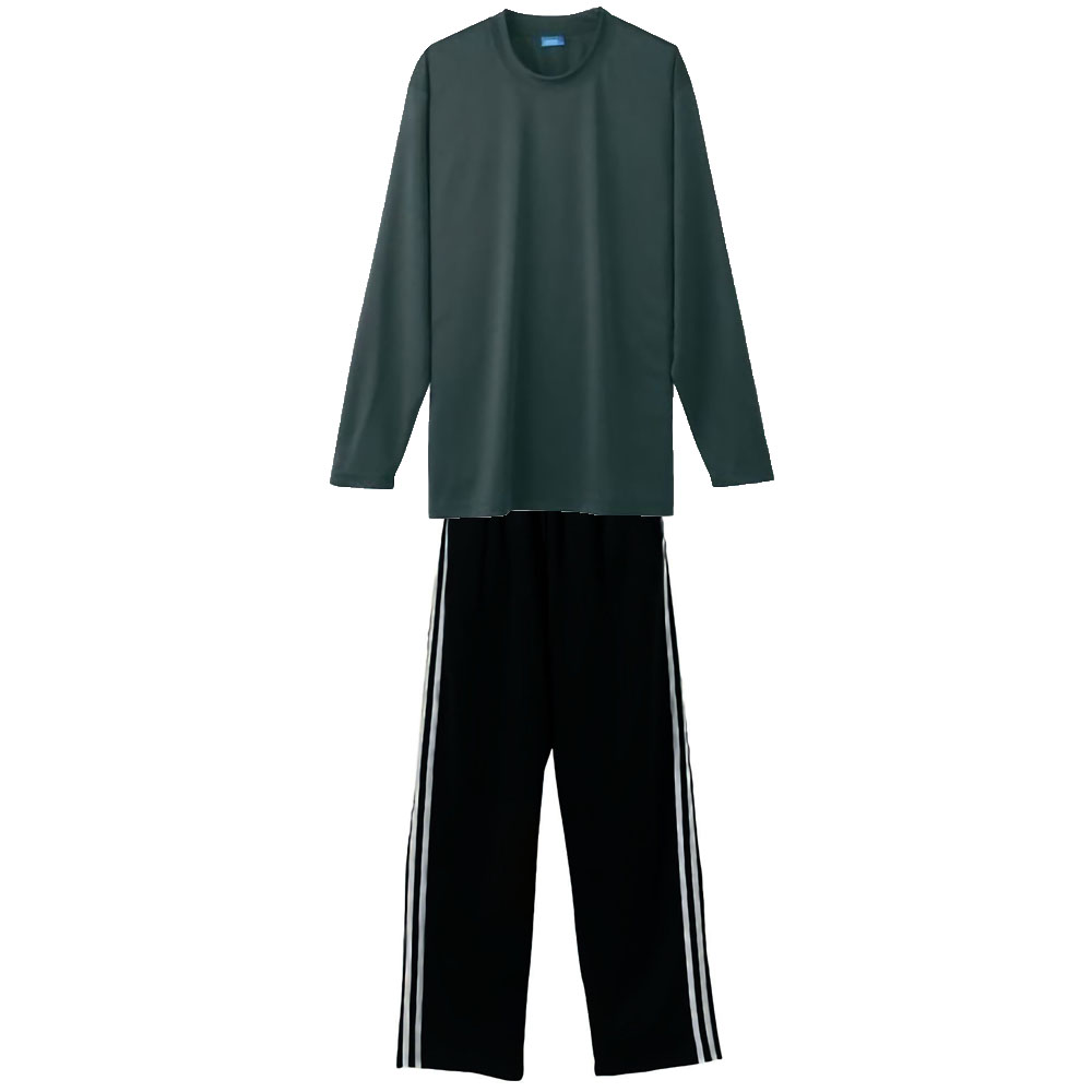 Dry+Deodorant 4.4oz 高機能長袖Tシャツ+ジャージロングパンツ上下セットアップ