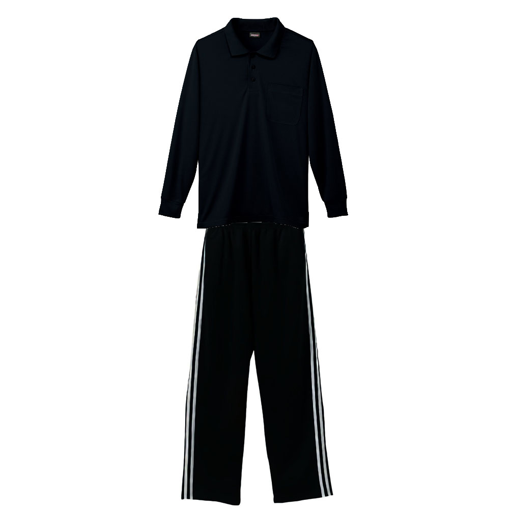 Dry+Deodorant 4.4oz 長袖ポロシャツ+ジャージパンツ上下セットアップ