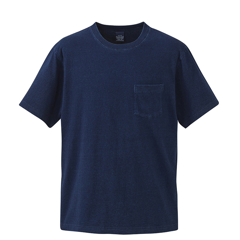 ユナイテッドアスレ 5.3oz インディゴTシャツ(胸ポケット) S～XLサイズ