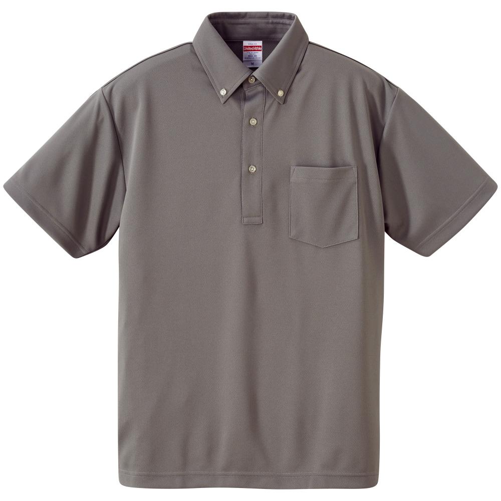 ユナイテッドアスレ 4.1oz アスレチックポロシャツ(ボタンダウン・胸ポケット) 3L～5Lサイズ