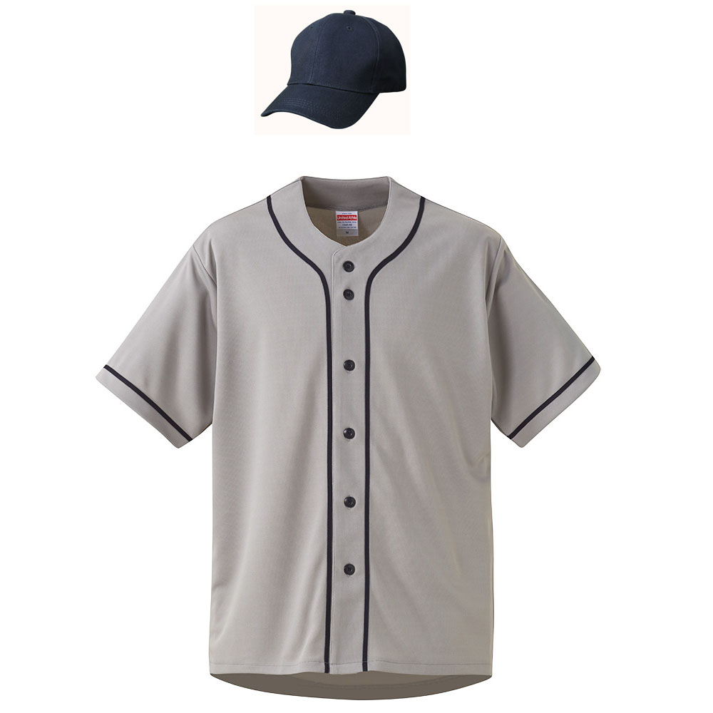 ユナイテッドアスレ ベースボールシャツ+コットンキャップ コーディネート・セットアップ