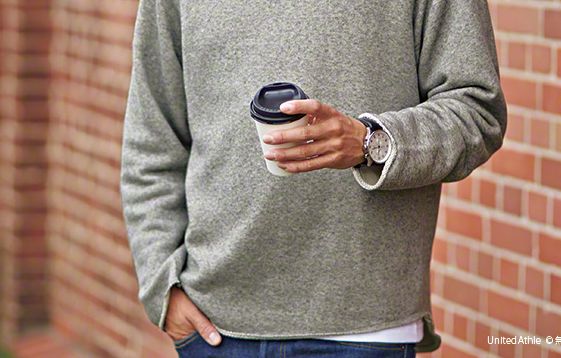 C.A.B.CLOTHING ベースボールシャツ+カットオフクルーネックスウェット 重ね着コーデ