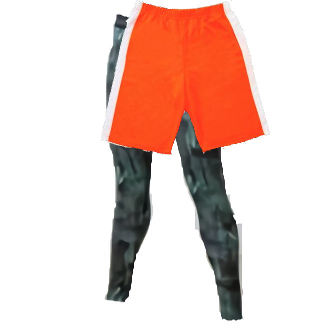 ジョギング用ボトムズ・セットアップ  メンズ防寒(裏起毛)サポートタイツ+ハーフパンツ