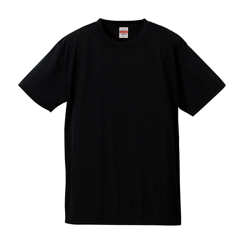 ユナイテッドアスレ 5.5oz ドライコットンタッチTシャツ 限定ブラック 3L(XXL)サイズ