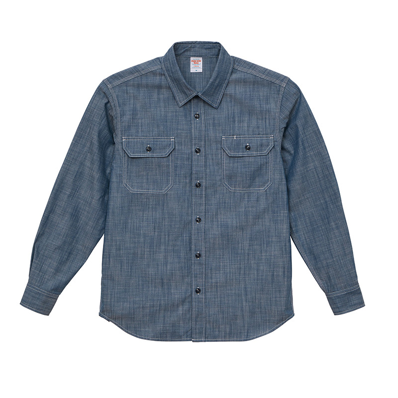 United Athle Works シャンブレー ワークシャツ(長袖) S～XLサイズ