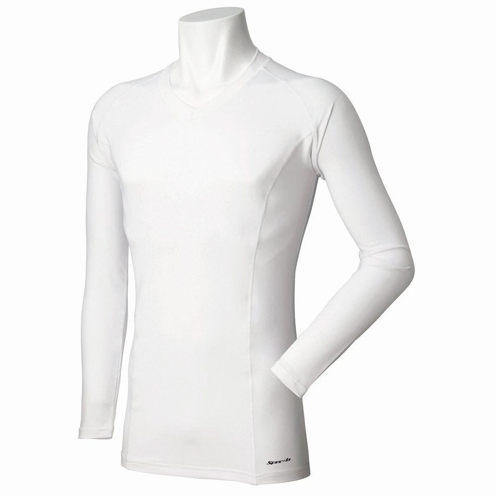 Spectla コンプレッションウェア 防寒(裏起毛)インナーシャツ Vネック 長袖
