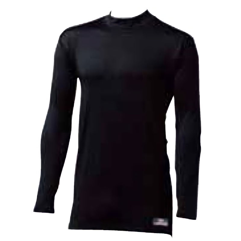 長袖サポートローネックシャツ(背メッシュ・吸汗速乾) S～3Lサイズ