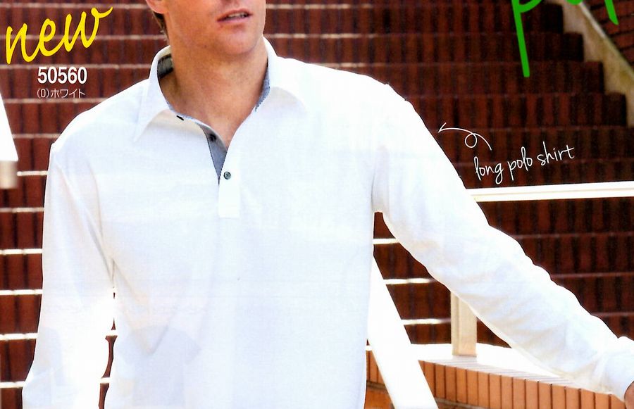 Absolute_GEAR 4.6oz 長袖ポロシャツ(遮熱・UVカッット・吸汗速乾・消臭) 5L