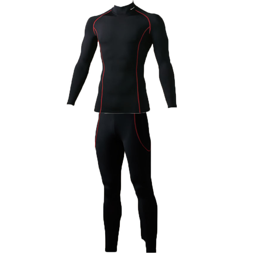 防寒サポートウェア上下セット ハイネック+ロングタイツ SS～3Lサイズ