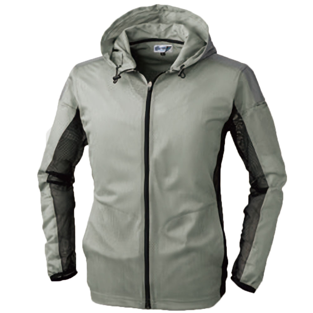 涼しーるど 4.2oz 長袖遮熱フルジップパーカー for メンズ&レディース SS～3L