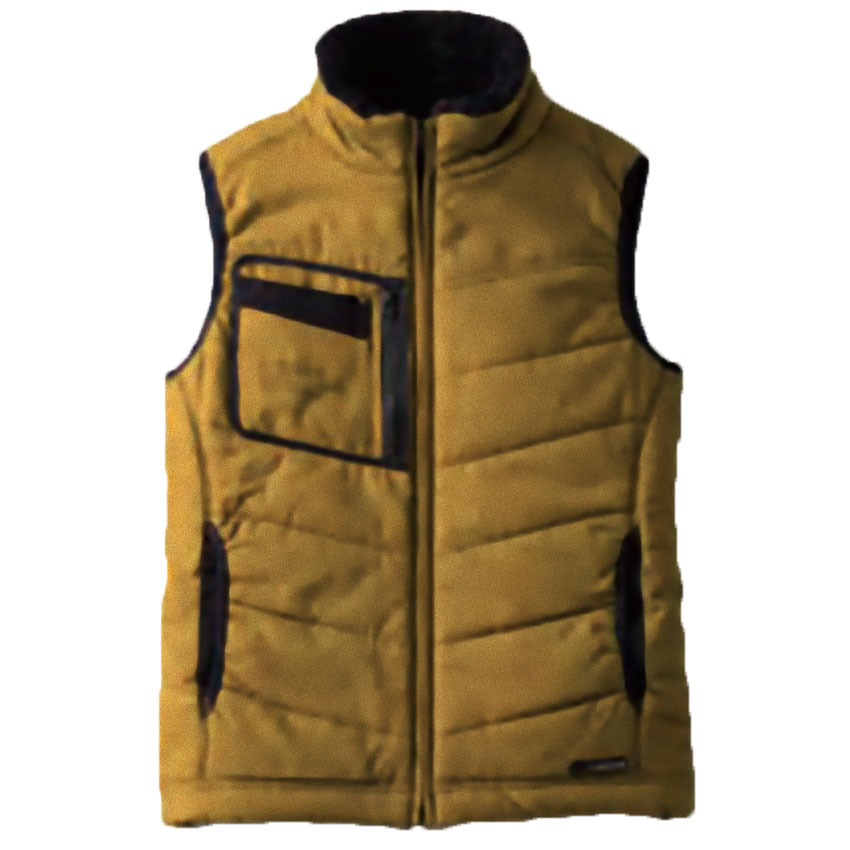 G.GROUND 洗濯可能な綿100%防寒ベスト(フリース衿ボア) 4Lサイズ