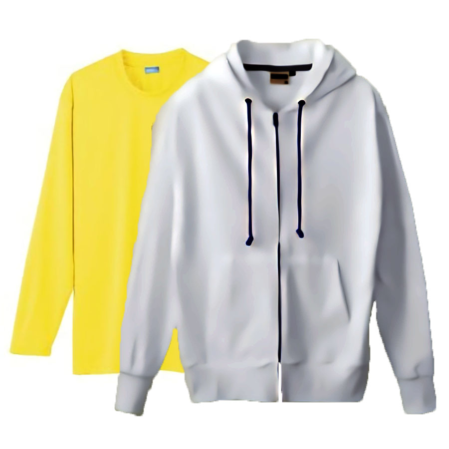 コーデ・セットアップ フルジップパーカー+長袖Tシャツ(DRY+D 4.4oz) S～3L