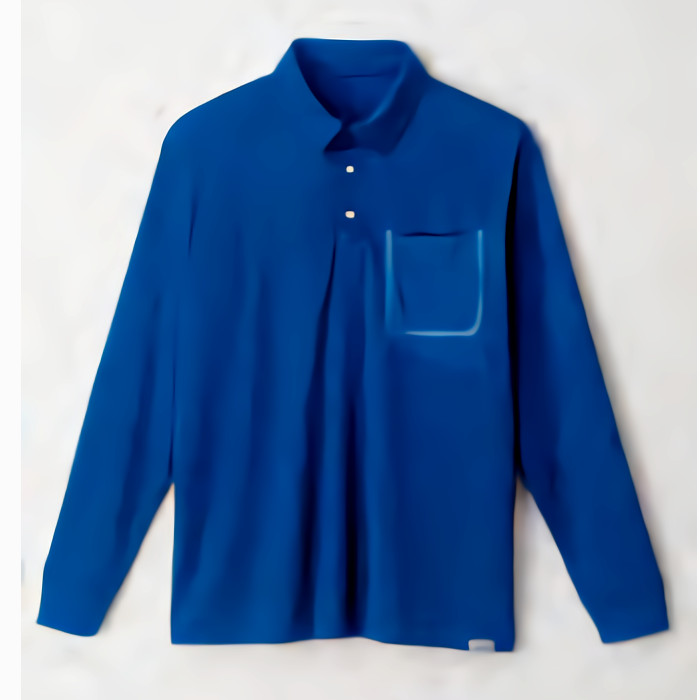 SOWA 5.0oz ドライ+デオドラント長袖ポロシャツ(胸ポケット付き) 5Lサイズ