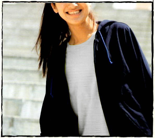 ジョギングウェア・コーディネート フルジップパーカー+ラグランスリーブTシャツ S～3L