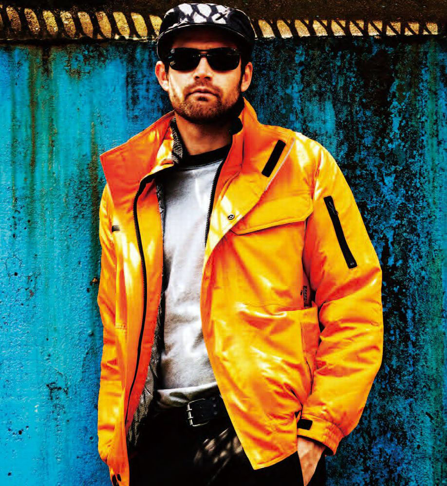 防寒コーデ・セットアップ ブルゾン(裏アルミプリント)+8.8oz厚手の長袖シャツ 3Lサイズ