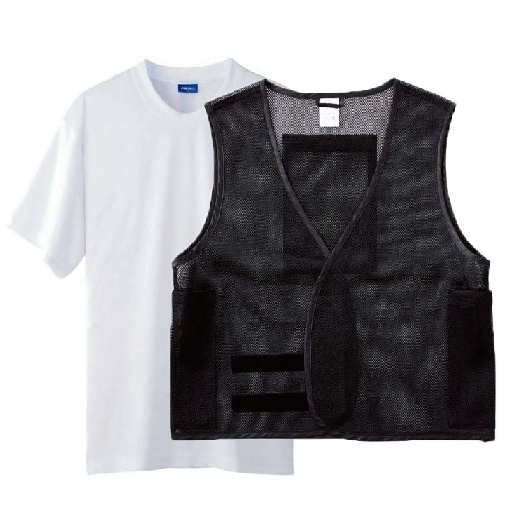 激冷えベスト・セットアップ 4.4oz 半袖Tシャツ+保冷剤付きメッシュベスト S～L