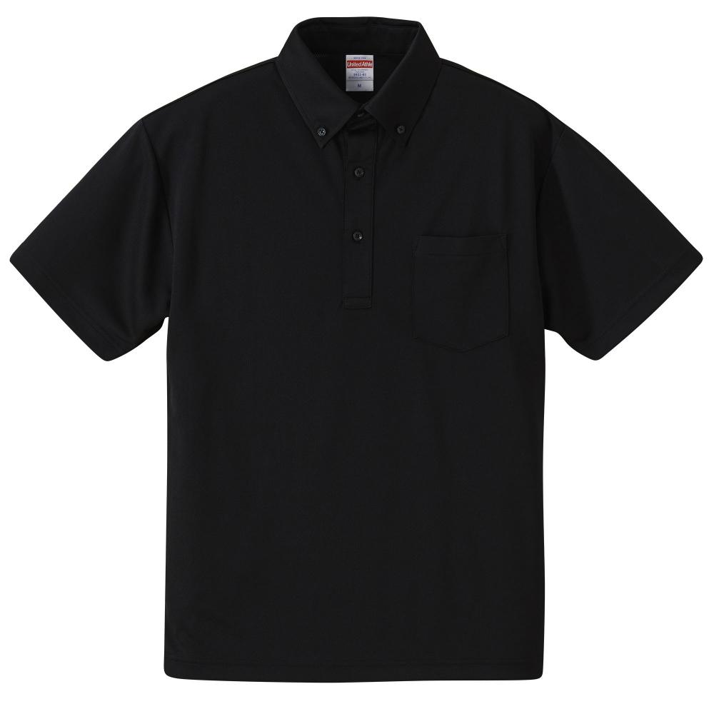 ユナイテッドアスレ 4.1oz アスレチックポロシャツ(ボタンダウン・胸ポケット) 5XL～6XL