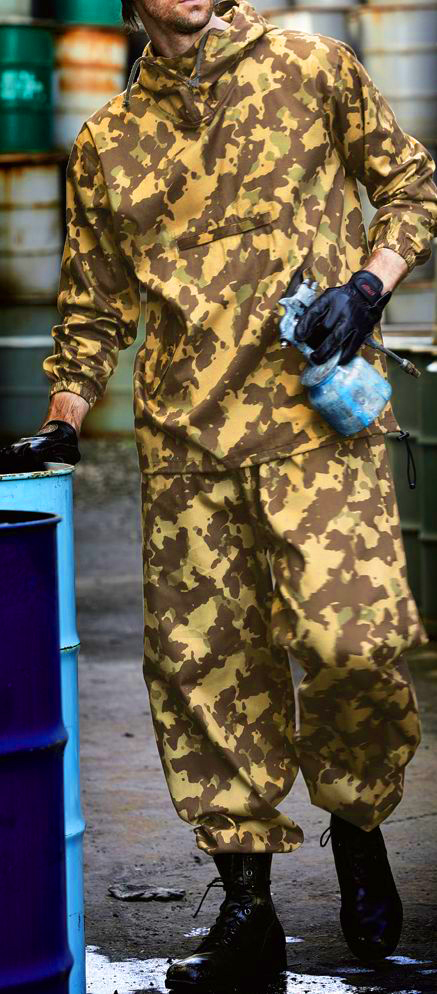 BULL WORKS 迷彩柄ヤッケ(綿100%,オールシーズン) 3Lサイズ