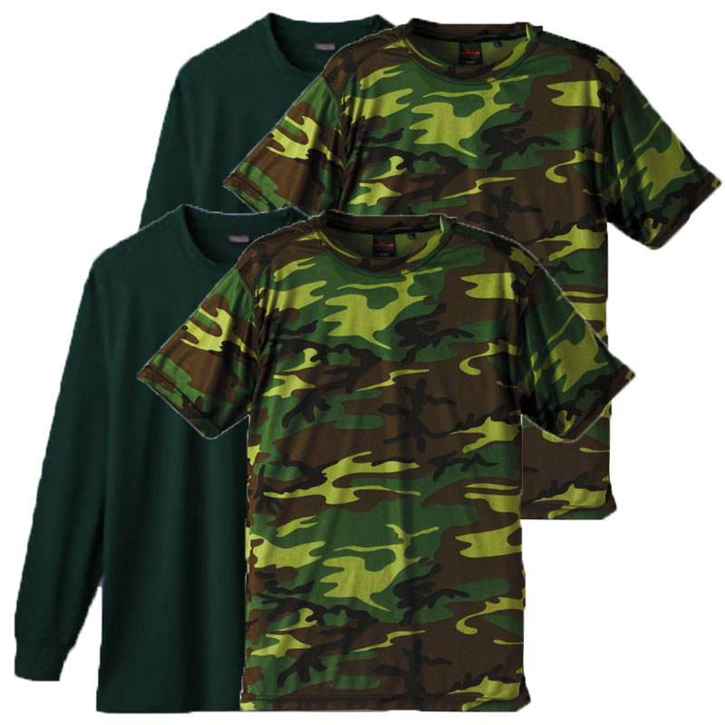 Operations of 2day 重ね着コーデ(カモフラージュTシャツ+長袖Tシャツ)×2