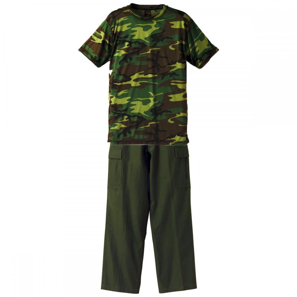 C.A.B.CLOTHING ミリタリーコーデ上下 迷彩色Tシャツ+カーゴパンツ S～XLサイズ