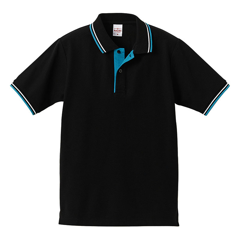 ユナイテッドアスレ 6.2oz 鹿の子ラインポロシャツ(ドライ・消臭・UVカット) XS～2L