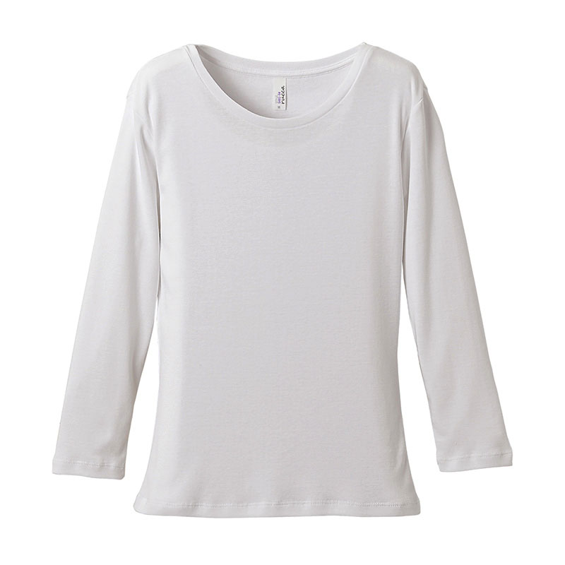 rucca 6.2oz CVCフライス3÷4スリーブTシャツ(吸水速乾) ガールズM・Lサイズ