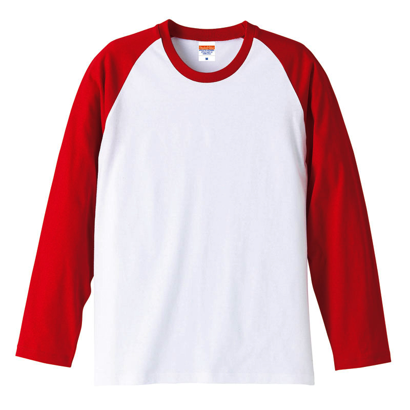 ユナイテッドアスレ 5.0oz ツートンカラー・ラグラン長袖Tシャツ S～XLサイズ