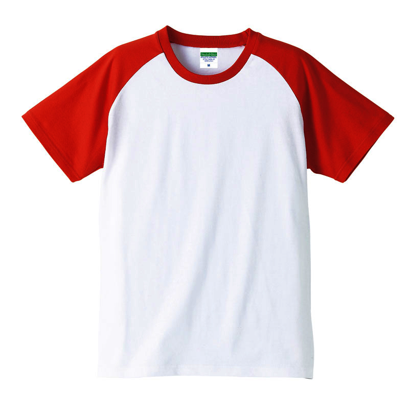 ユナイテッドアスレ 5.0oz ツートンカラー・ラグランスリーブTシャツ S～XLサイズ