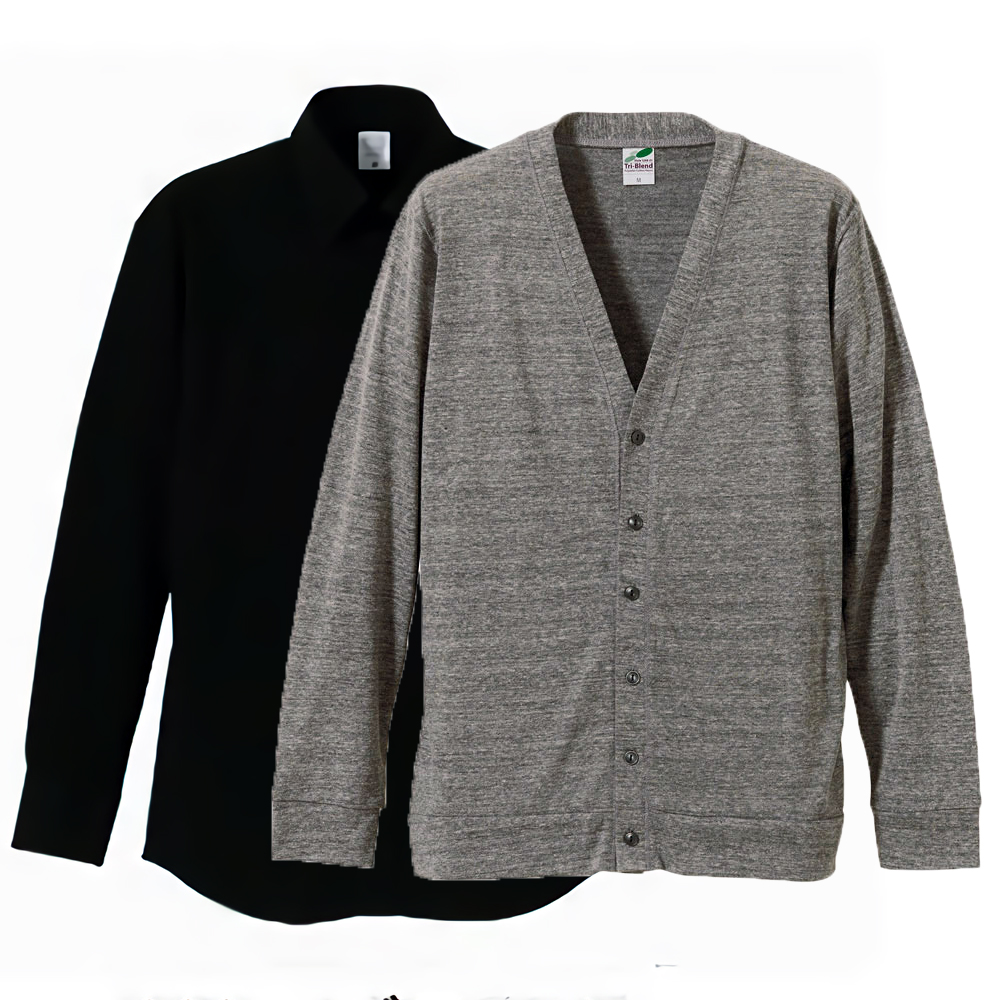 ユナイテッドアスレ コーデ・学割セットアップ 4.4ozカーディガン+長袖ドレスシャツ