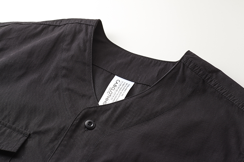 C.A.B.CLOTHING ノーカラー ファティーグ長袖シャツ M～LL(XL)サイズ