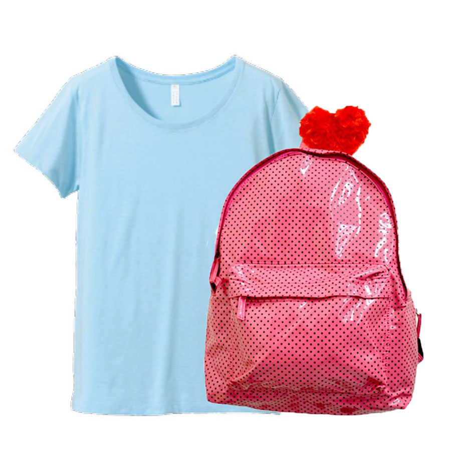 実感さらさらドライTシャツ 4.1oz +エナメルドットデイバッグ・コーデ for レディース