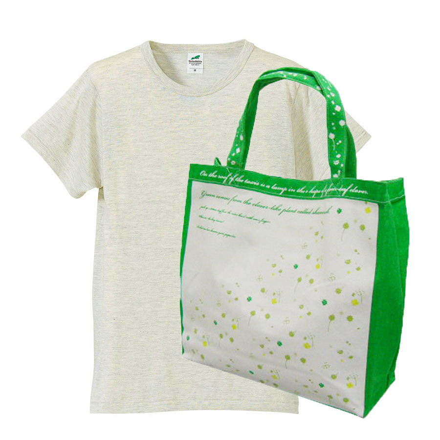 ヴィンテージTシャツ+トートバッグ(クローバー)・コーデ学割セット 4.4oz XS～XLサイズ