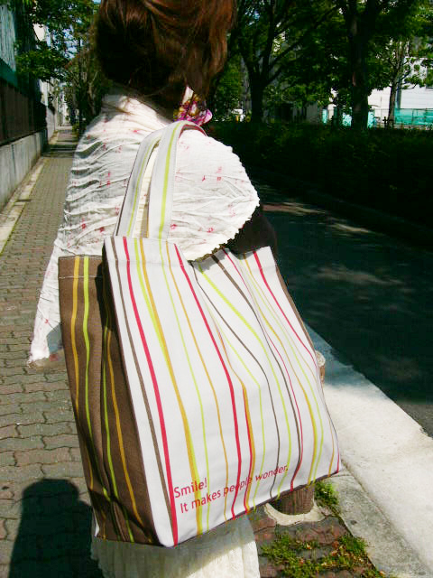 実感さらさらドライTシャツ 4.1oz +トートバッグ(スマイル)・コーデ レディース学割セット