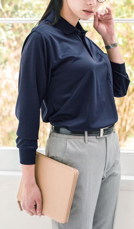 DRY+D 4.4oz 長袖ポロシャツ(胸ポケット有り) メンズ 50390 6Lサイズ