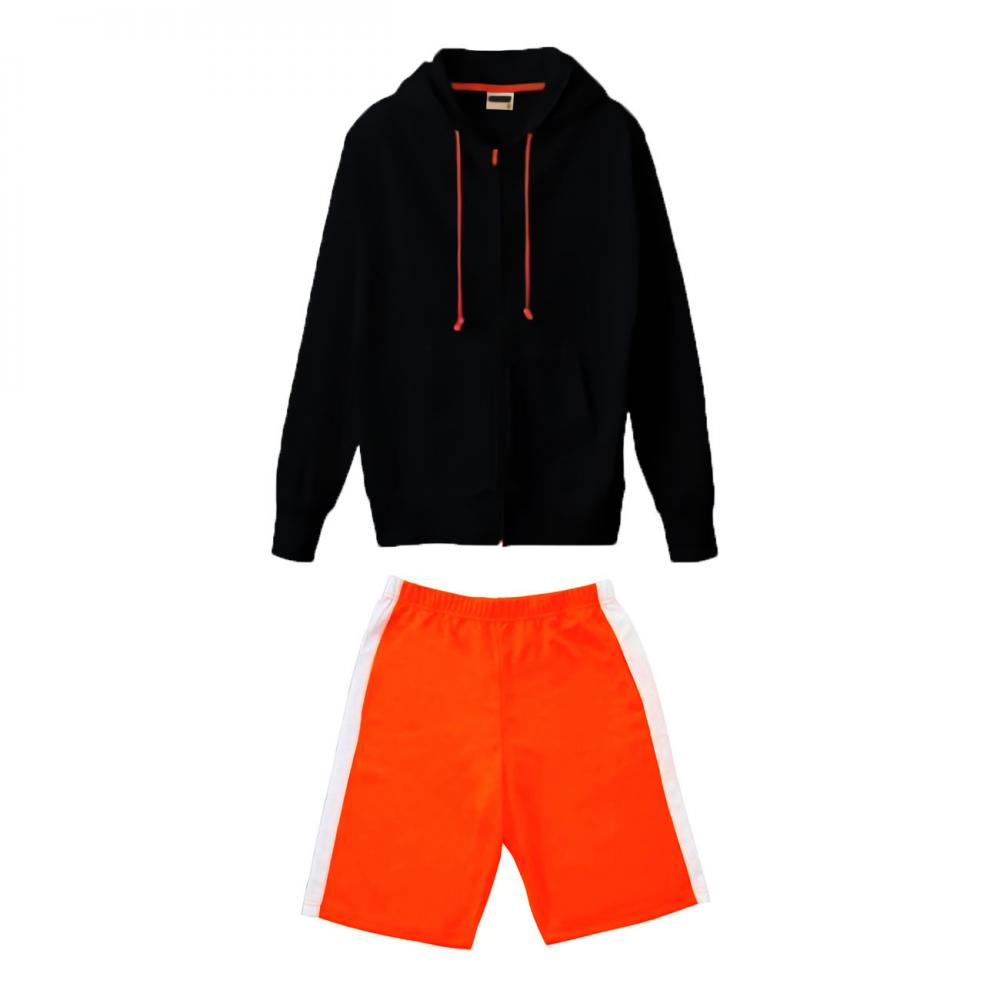 Soberry フルジップパーカー+ハーフパンツ上下コーデセット メンズ&レディース S～3L