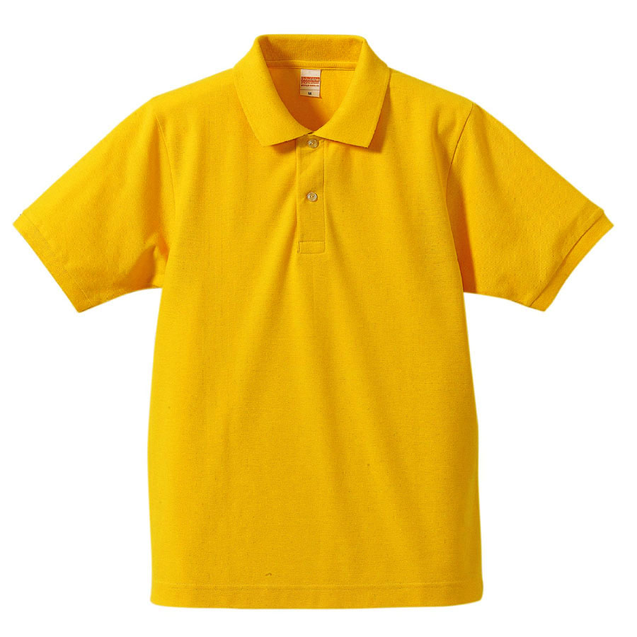 ドライシルキータッチ長袖Tシャツ+半袖ポロシャツ(カナリアイエロー)重ね着コーデ 学割セット