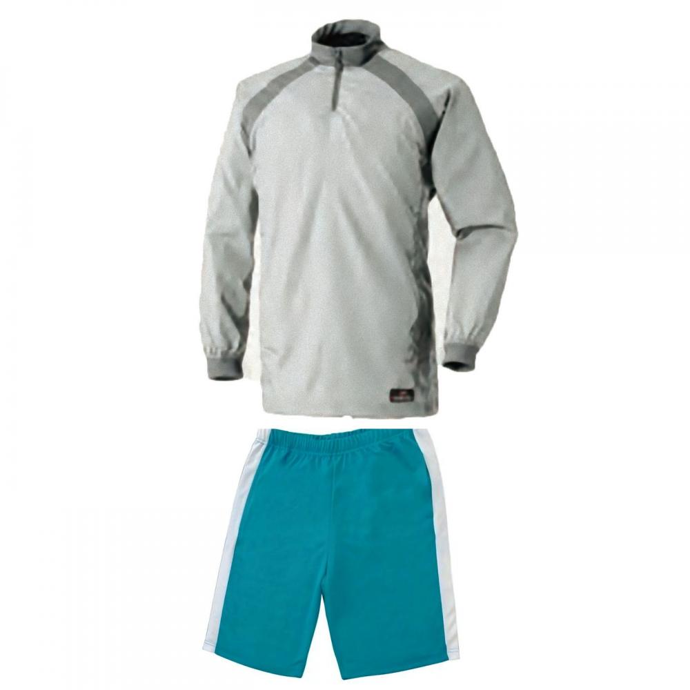 ハーフパンツジョギングウェアセットアップ ジップアップシャツ(撥水) M～LLサイズ