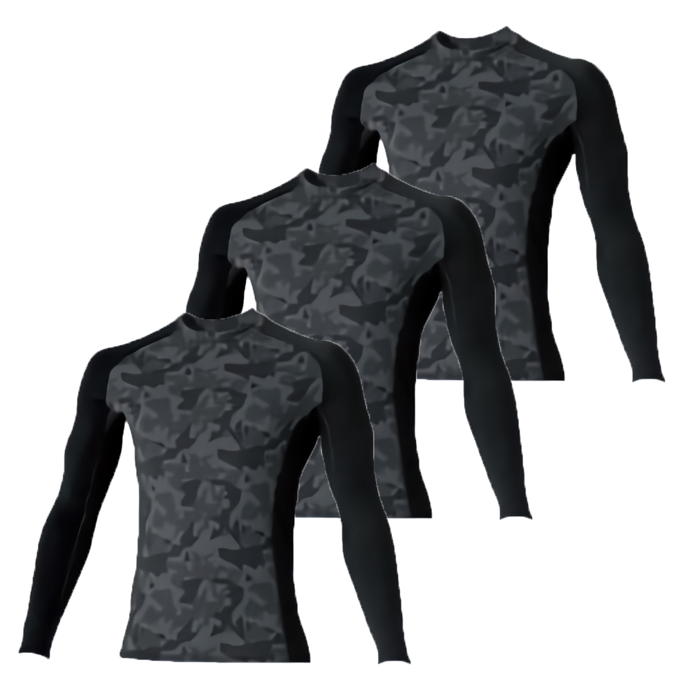 3days G.GROUND ドライ+デオドラント 裏起毛長袖サポートハイネックシャツ×3