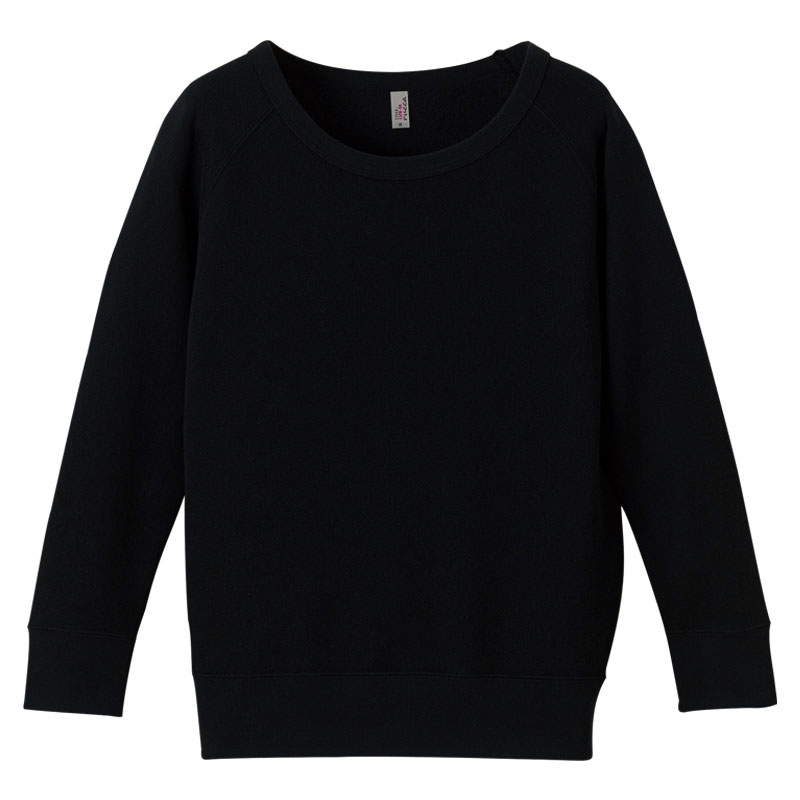 FF レディースクルーネックスウェット(ブラック)+トートバッグ コーデ学割セットアップ