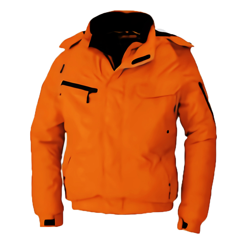 防寒コーデ・セットアップ 裏アルミプリントジャケット+8.8oz厚手の長袖シャツ 3Lサイズ